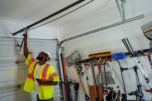 Professional Garage Door Panel Replacement technician working in Benton County County, IA